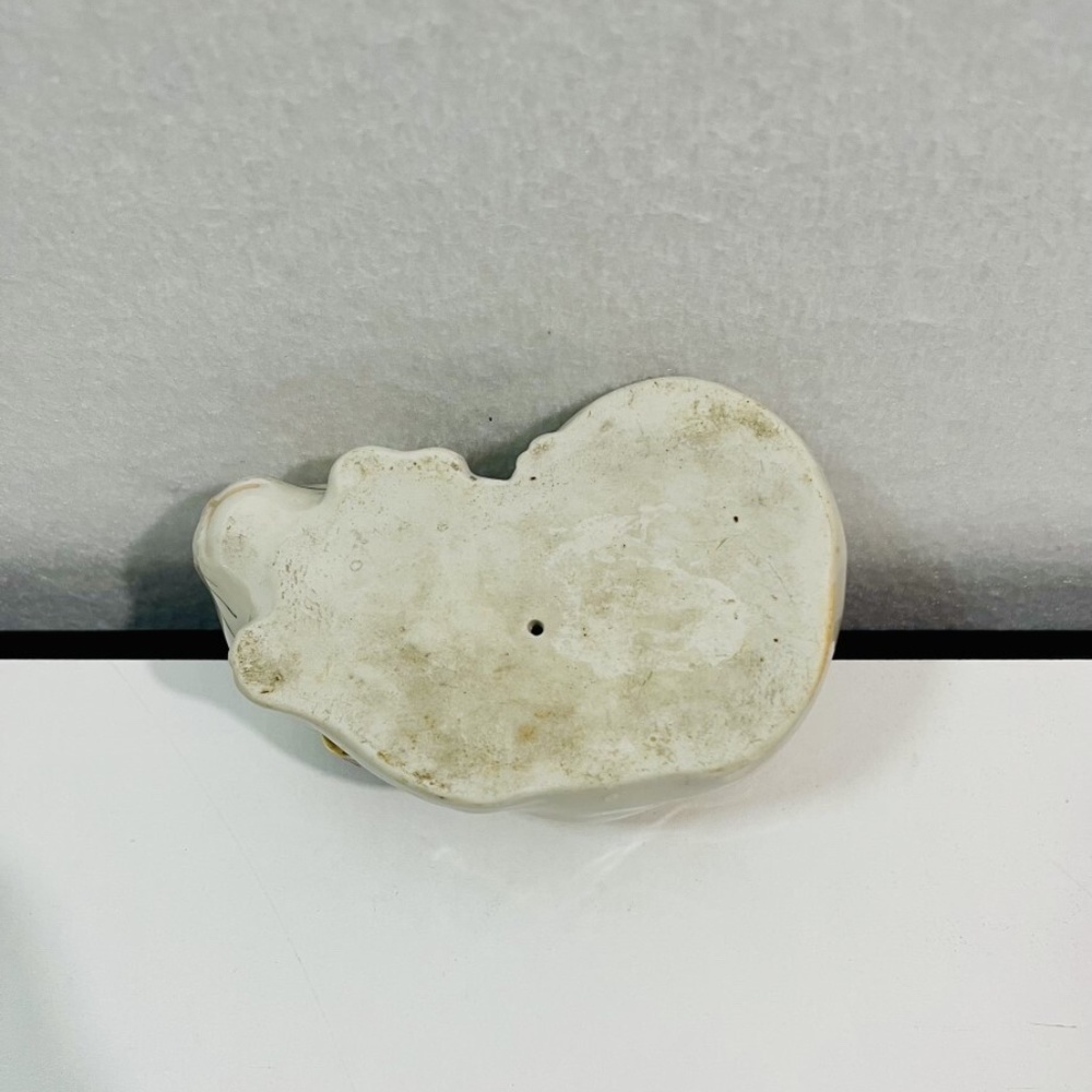Antique Vintage Kutani Ware Japan Sleeping Cat Nemuri Neko Porcelain Figurine 5” - Picture 7 of 9